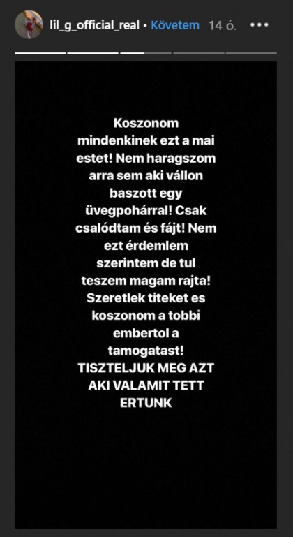 Lil G Instagram Story