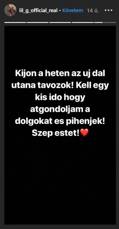 Lil G Instagram Story